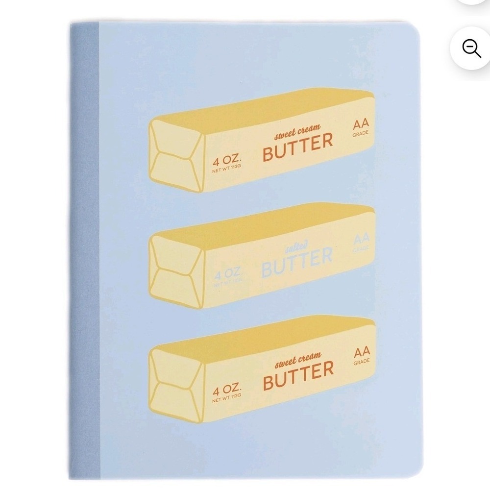 Pearhead Composition Notebook 7.5x9.75 Blue New Butter Print 160 Pages